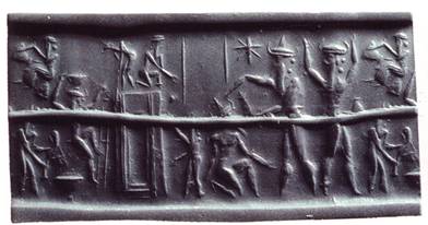 Impression of cylinder seal